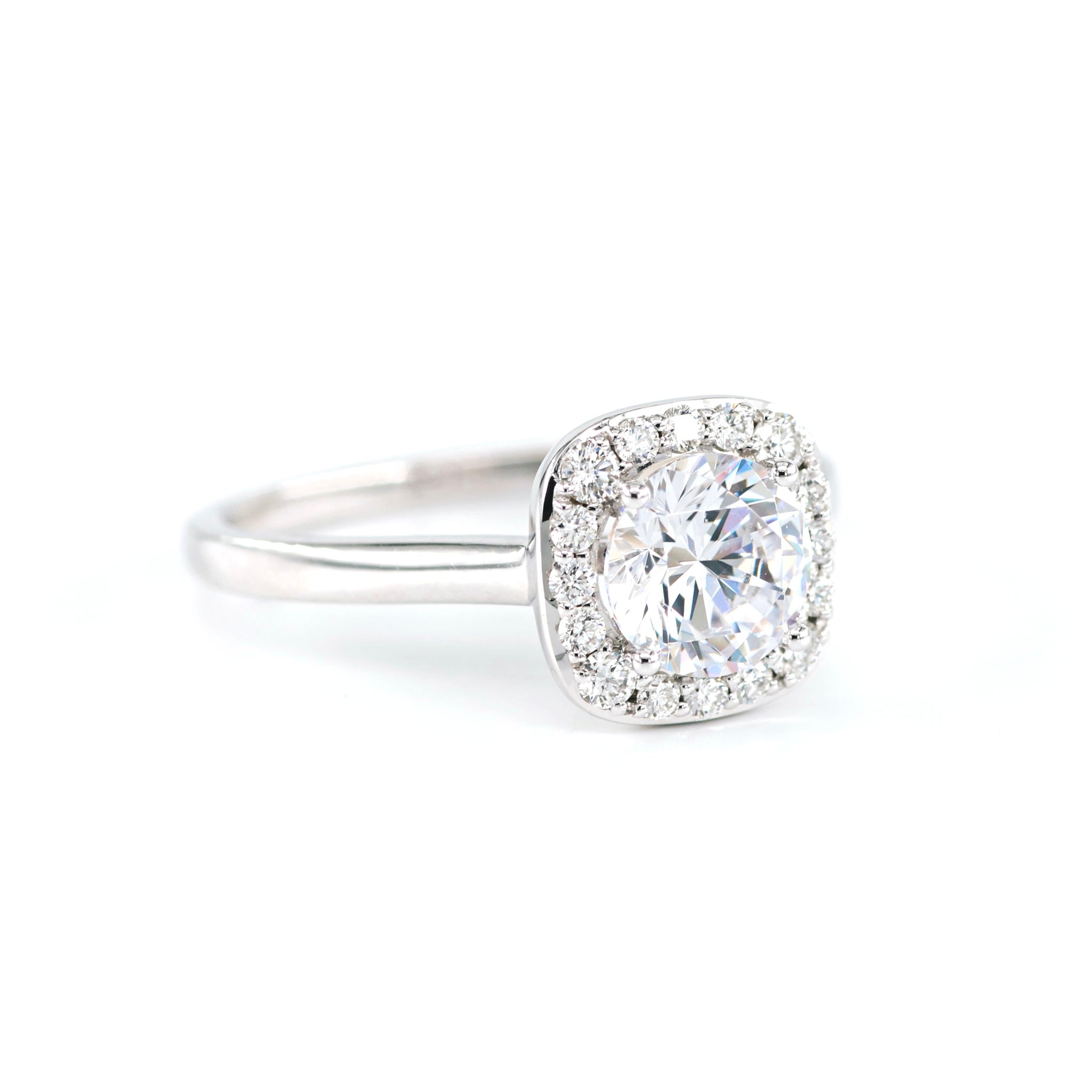 Cushion Halo Diamond Engagement Ring 4690069