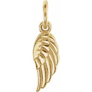 14K Yellow Posh Mommy® Angel Wing Charm