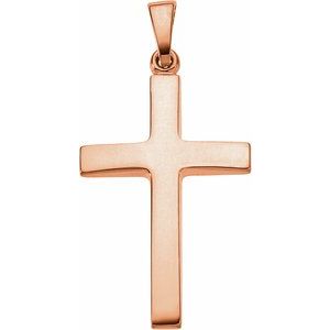 14K Rose Cross Pendant R41279:3054181:P