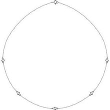 14K White 1/2 CTW Lab-Grown Diamond 5-Station 18