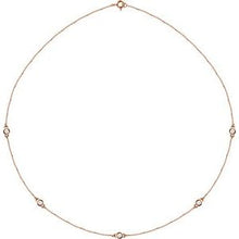 14K Rose 1/2 CTW Natural Diamond 5-Station 18