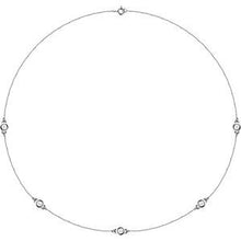 14K White 3/4 CTW Natural Diamond 5-Station 18