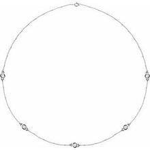 14K White 1 CTW Natural Diamond 5-Station 18