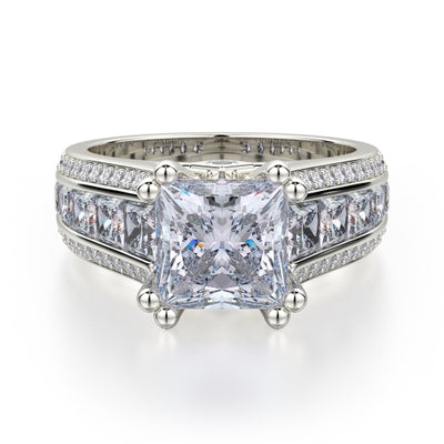 Michael M Princess Engagement Ring R401-2