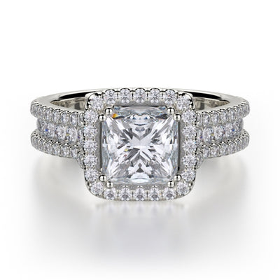 Michael M Princess Engagement Ring R466-2