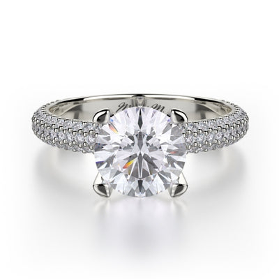 Michael M Crown Engagement Ring R702-2