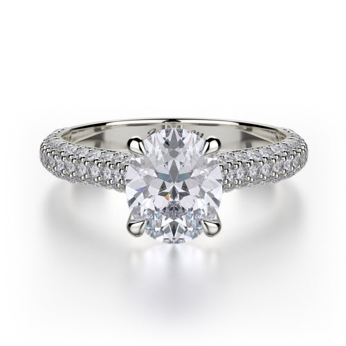 Michael M Crown Engagement Ring R708-2