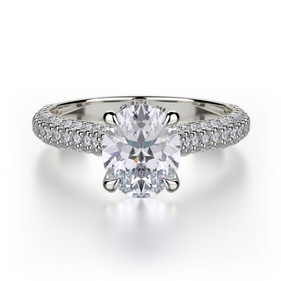 Michael M Crown Engagement Ring R708-2