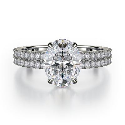 Michael M Crown Engagement Ring R746-2