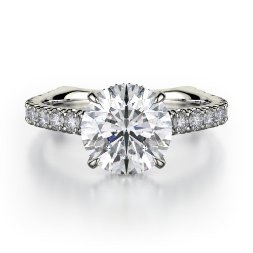 Michael M Crown Engagement Ring R751-2
