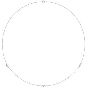 14K White 1/4 CTW Natural Diamond 3-Station 18" Necklace 68577:60008:P