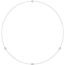 14K White 1/4 CTW Natural Diamond 3-Station 18