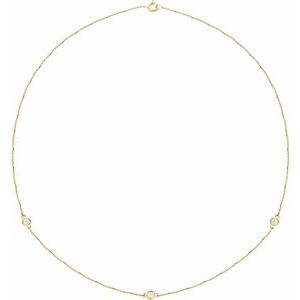 14K Yellow 1/3 CTW Natural Diamond 3-Station 18" Necklace 68577:60004:P