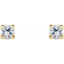 14K Yellow 2.5 mm Natural White Sapphire Stud Earrings 1874:70157:P
