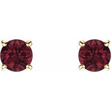14K Yellow 5 mm Natural Mozambique Garnet Stud Earrings 1874:70125:P