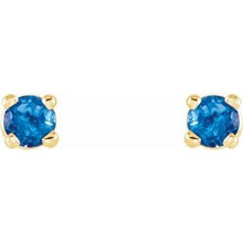 14K Yellow 2.5 mm Natural Swiss Blue Topaz Stud Earrings 1874:70109:P
