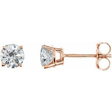 14K Rose 2 CTW Natural Diamond Stud Earrings 1874:70228:P