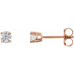 14K Rose 1/3 CTW Natural Diamond Stud Earrings 1874:70231:P