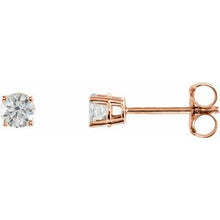 14K Rose 1/3 CTW Natural Diamond Stud Earrings 1874:70231:P
