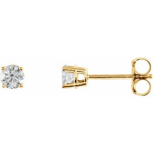 14K Yellow 1/3 CTW Natural Diamond Stud Earrings 1874:60021:P