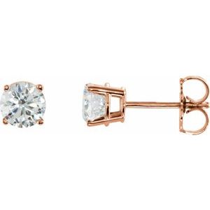 14K Rose 4 CTW Lab-Grown Diamond Stud Earrings 1874:LG6010:P