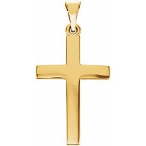 18K Yellow Gold-Plated Sterling Silver Cross Pendant R41279:1028:P