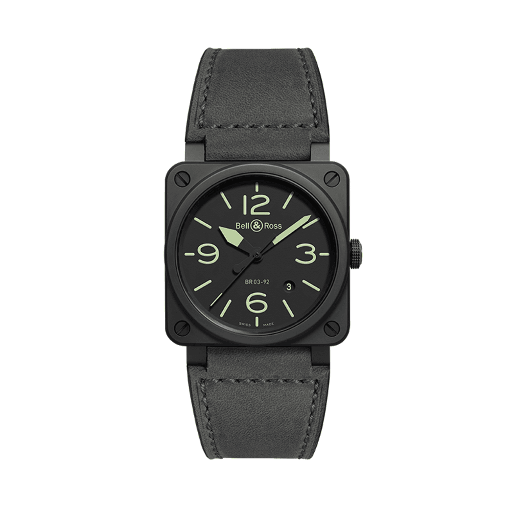 BELL & ROSS BR-03 Nightlum 42 MM BR0392-BL3-CE/SCA