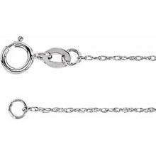 Rhodium-Plated Sterling Silver 1 mm Rope 16