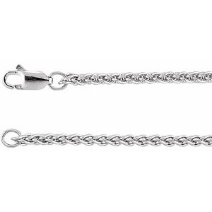 Sterling Silver 2.4 mm Wheat 18" Chain CH972:103:P