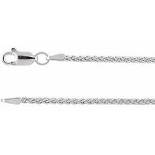 Rhodium-Plated Sterling Silver 1.8 mm Wheat 20