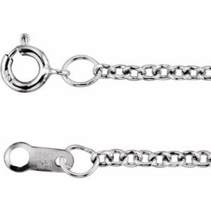 18K White 1.5 mm Cable 18" Chain CH176:135599:P