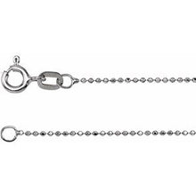 14K White 1 mm Diamond-Cut Bead 24