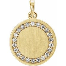 14K Yellow 1/5 CTW Natural Diamond Engravable 16-18