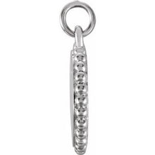Sterling Silver Engravable Beaded Disc Pendant 86472:109:P