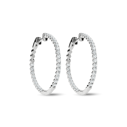 Shinola Jewelry 1 Carat Diamond Hoop Earrings S1820309322-C-14kWG-OS-IND