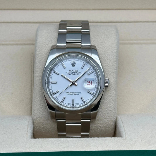 Rolex Datejust 36mm Ref. 116200 — Stainless Steel, White Dial