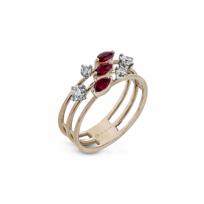 Zeghani Precious Stones Ring Zr1894