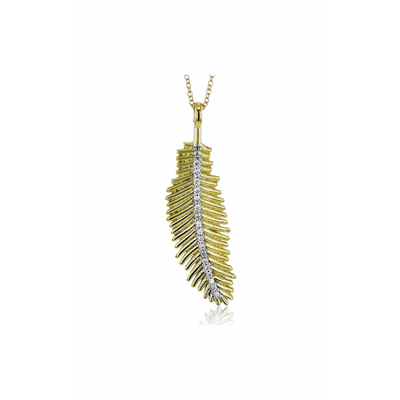 Zeghani Feather Necklace Zp1238