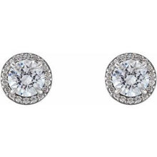 Platinum 1 1/5 CTW Natural Diamond Halo-Style Earrings 86458:6038:P