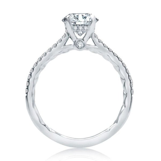 A.Jaffe Engagement Rings Peek-A-Boo Pave Profile Diamond Quilted Engagement Ring ME2029Q/124