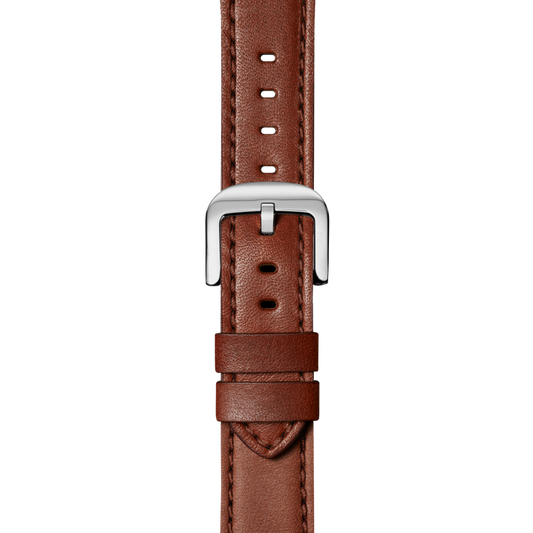 22mm Dark Cognac Leather Watch Strap S1120116837-1-DkCgn-22\20-USA