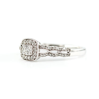 Cushion Halo Diamond Engagement Ring 4690052