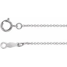 Rhodium-Plated Sterling Silver 1 mm Cable 18