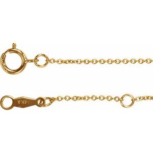 14K Yellow Gold-Filled 1 mm Adjustable Cable 6 1/2-7 1/2" Chain CH132:6050:P