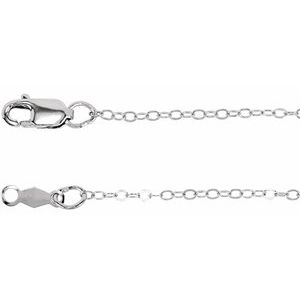 Sterling Silver 1.3 mm Flat Cable 18" Chain CH465:60002:P