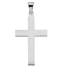 14K White 28 x 18 mm Cross Pendant R4030:123083:P