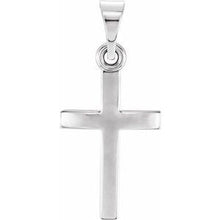 14K White Cross Pendant R41279:1021:P