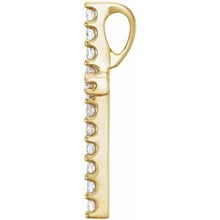 14K Yellow 1/4 CTW Natural Diamond Petite Cross Pendant R42157D:100009:P