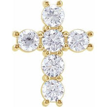 14K Yellow 1/2 CTW Natural Diamond Cross Pendant R42309:10220:P
