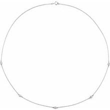 14K White 3/4 CTW Natural Diamond 5-Station 18